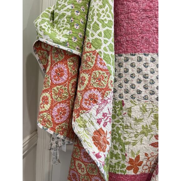 JC Penney Home Collection Quilt King Bedding Reversible Cotton Floral Farmhouse - Picture 7 of 15